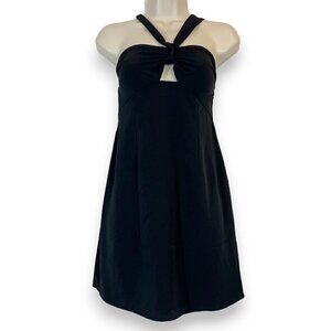 Abercrombie Black Dress Black Mini Halter Party Medium Petite
